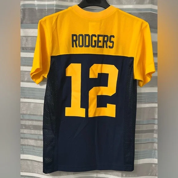 NFL Green Bay Packers Aaron Rodgers Throwback Youth Football Jersey - Picture 2 of 9